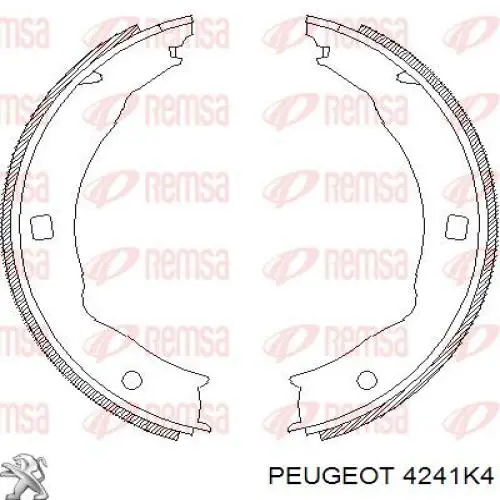 Колодки ручника 4241K4 Peugeot/Citroen
