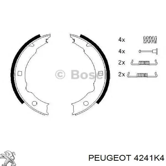 Купити 4241K4 Peugeot/Citroen Гальмівні колодки гальма стоянки