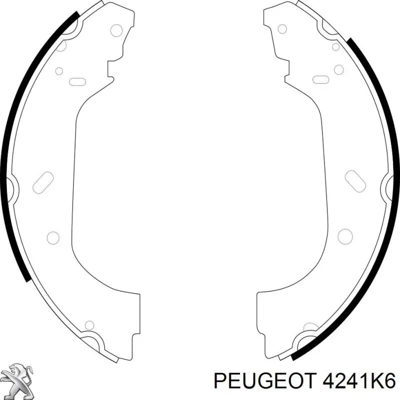 Купити 4241K6 Peugeot/Citroen Колодки гальмові задні, барабанні