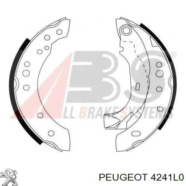 Колодки гальмові задні, барабанні 4241L0 Peugeot/Citroen