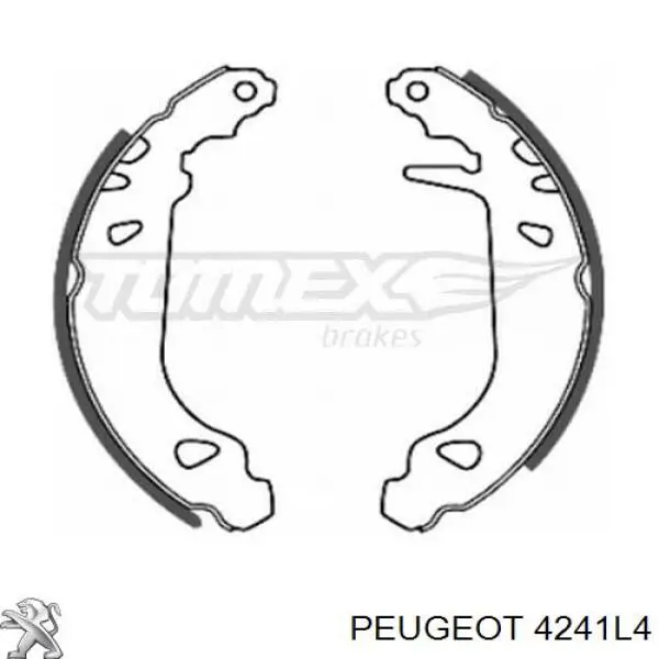 Колодки гальмові задні, барабанні Peugeot/Citroen 4241L4 ціна, від 13.94 USD