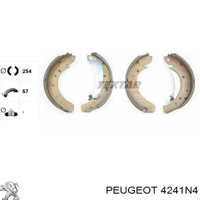 4241N4 Peugeot/Citroen колодки гальмові задні, барабанні