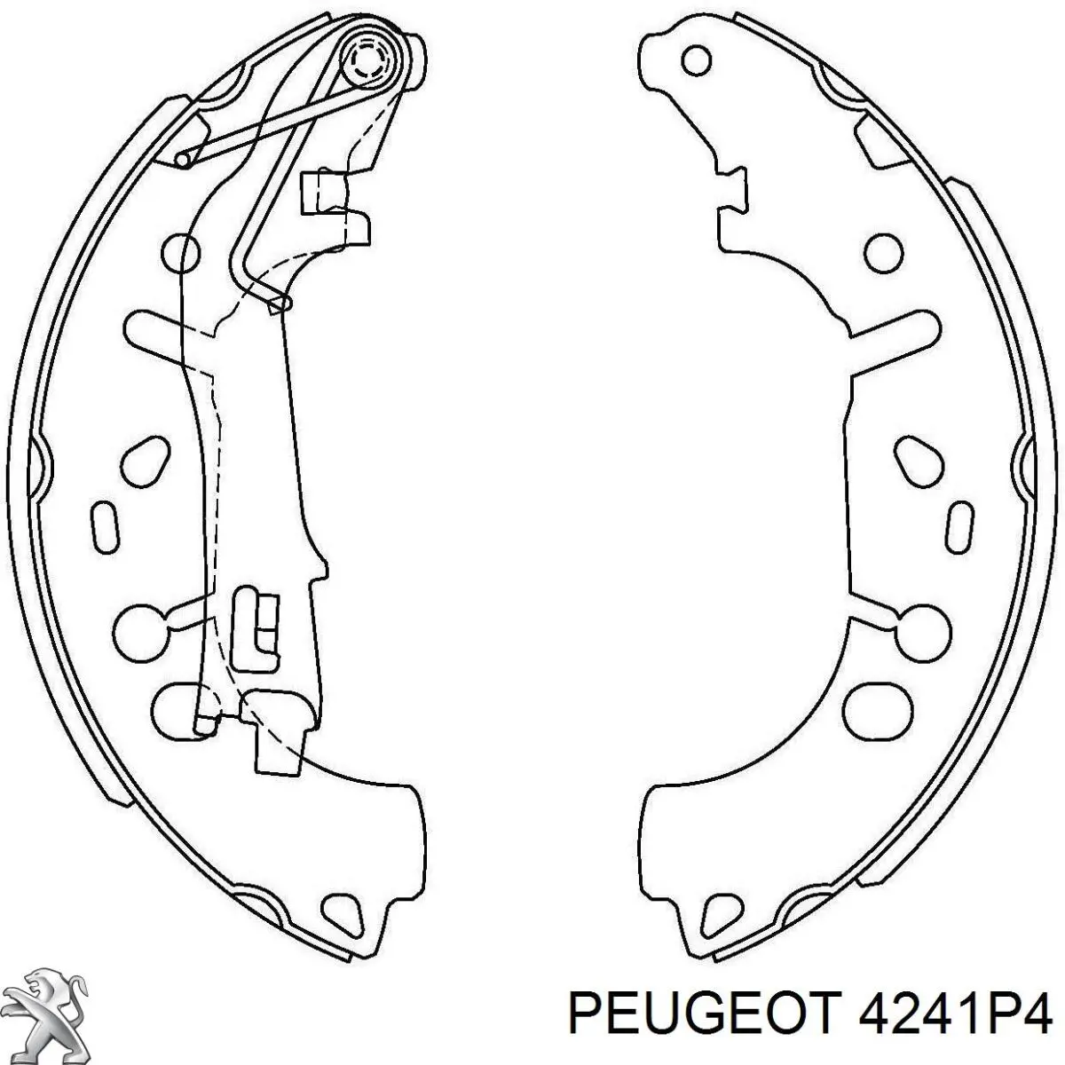 Купити 4241P4 Peugeot/Citroen Колодки гальмові задні, барабанні