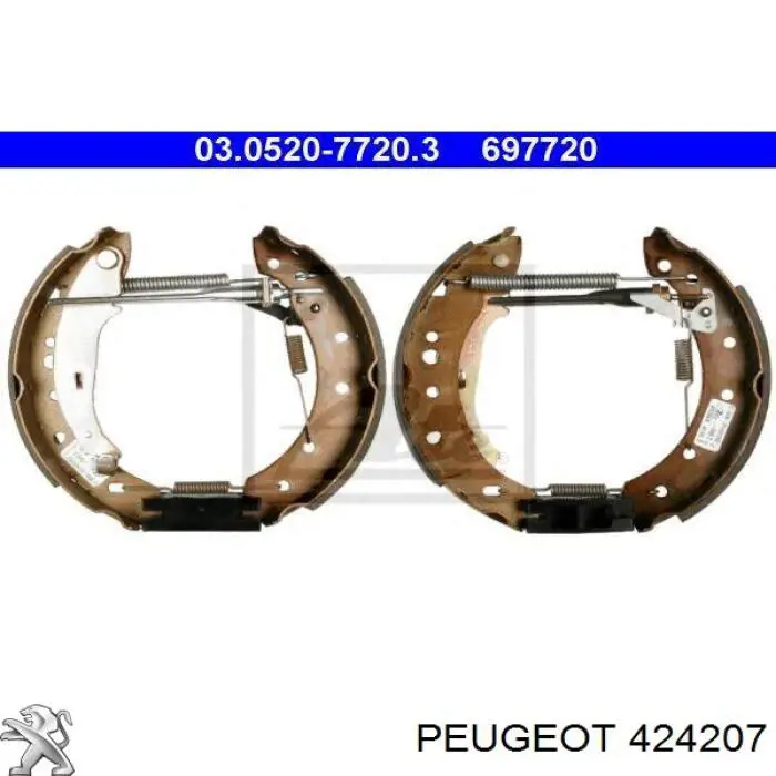 424207 Peugeot/Citroen Колодки гальмівні задні, барабанні