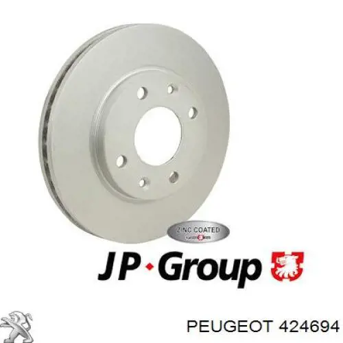 Диск переднього гальма Peugeot/Citroen 424694 ціна, від 27.23 USD