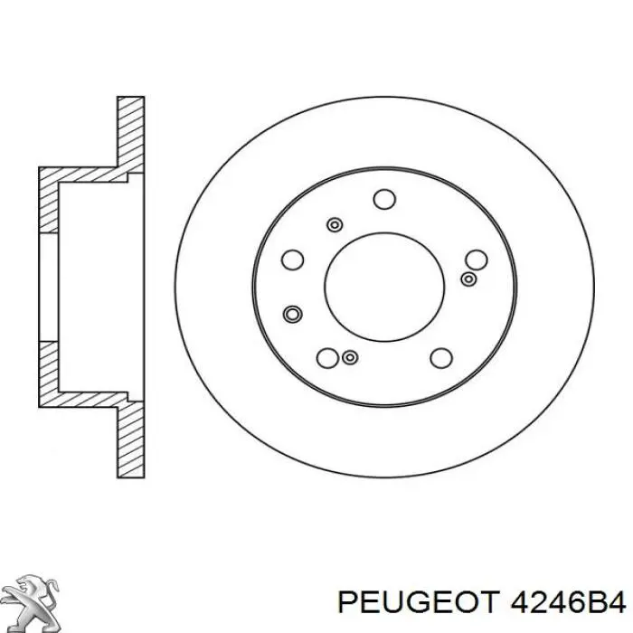 Гальмівні диски передні 4246B4 Peugeot/Citroen