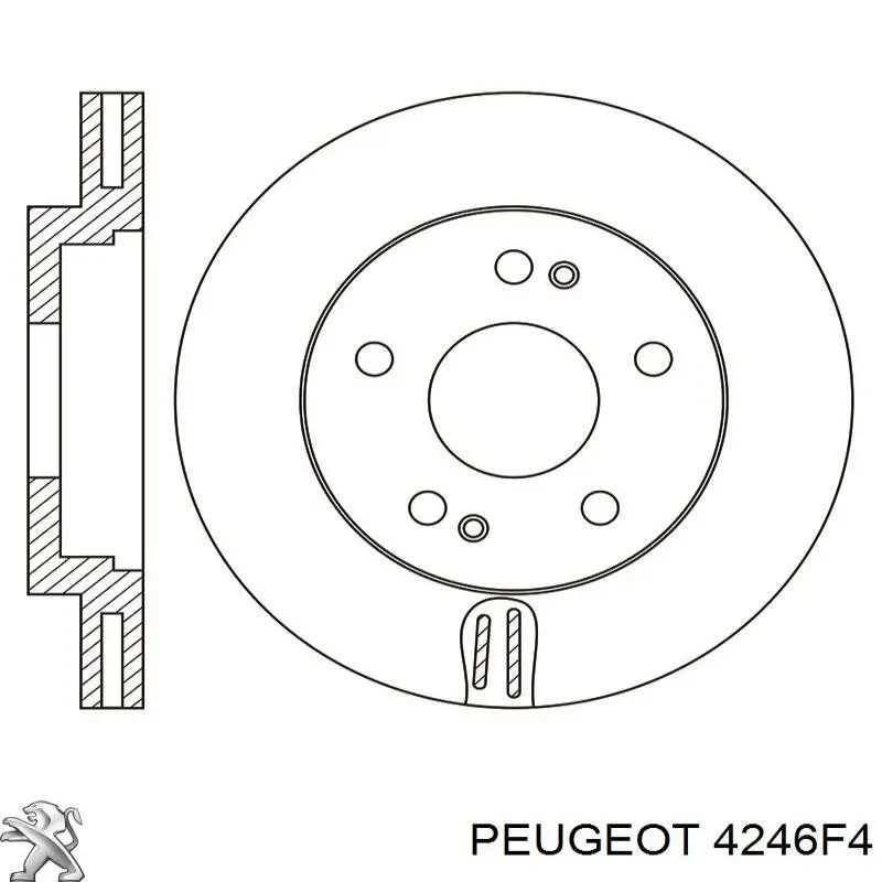 4246F4 Peugeot/Citroen Гальмо дискове переднє