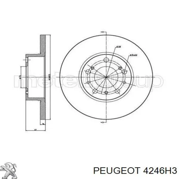 4246H3 Peugeot/Citroen диск гальмівний передній