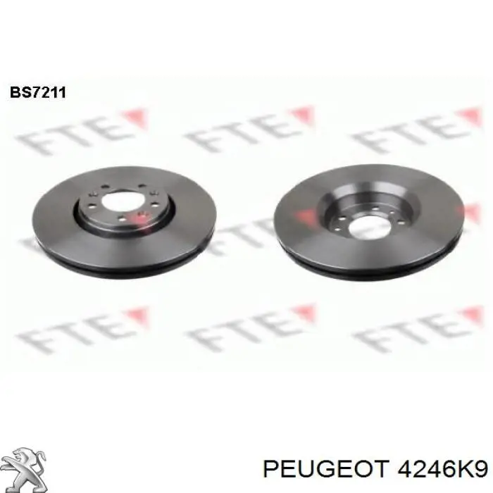 Гальмівні диски 4246K9 Peugeot/Citroen