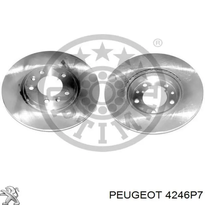 Диск переднього гальма Peugeot/Citroen 4246P7 ціна, від 41.78 USD