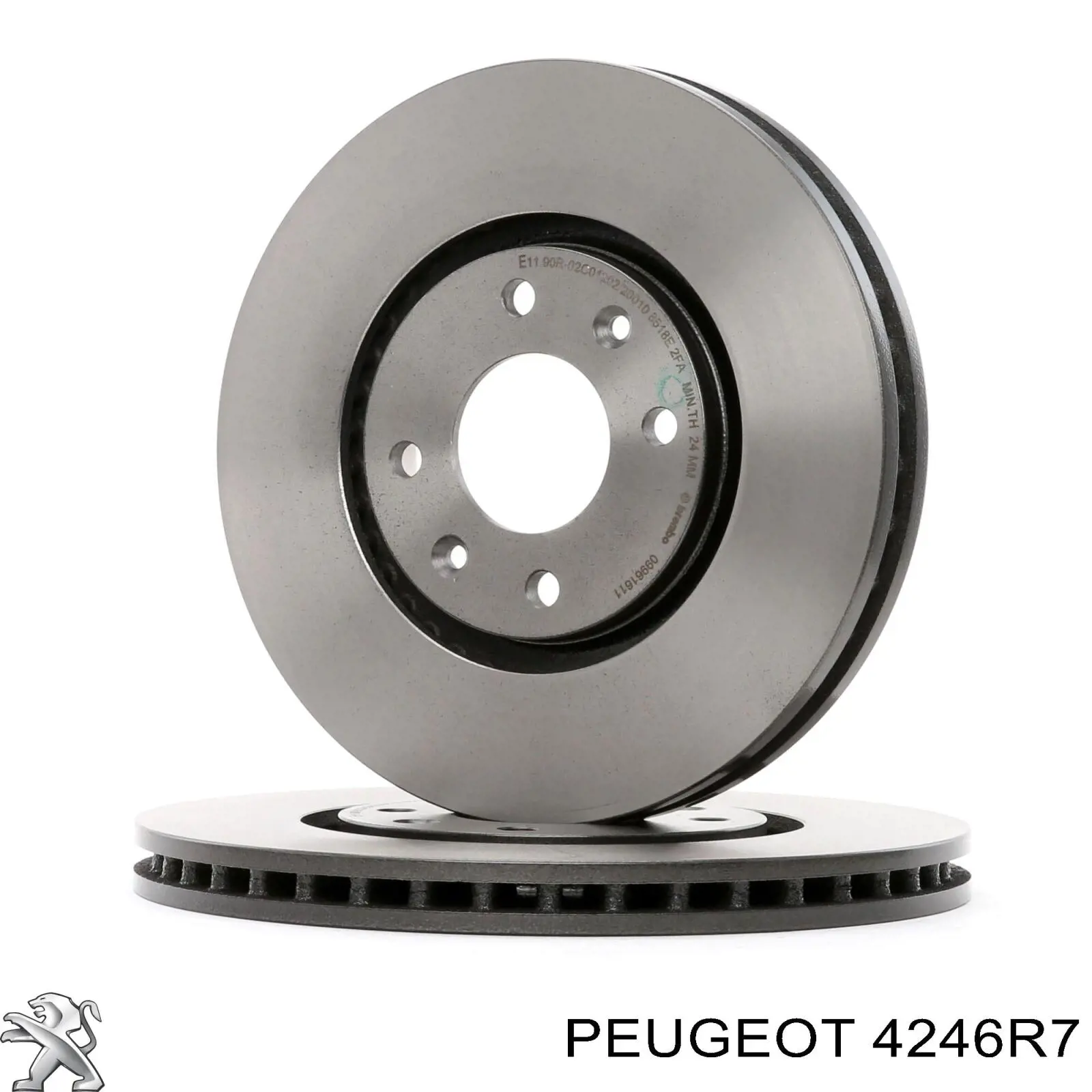 Диск переднього гальма Peugeot/Citroen 4246R7 ціна, від 35.90 USD