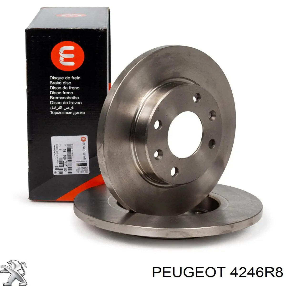Диск переднього гальма Peugeot/Citroen 4246R8 ціна, від 27.44 USD