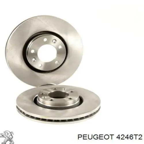 4246T2 Peugeot/Citroen Гальмо дискове переднє