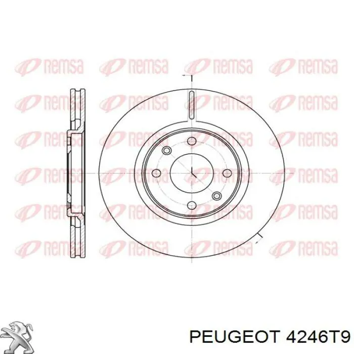 4246T9 Peugeot/Citroen диск гальмівний передній