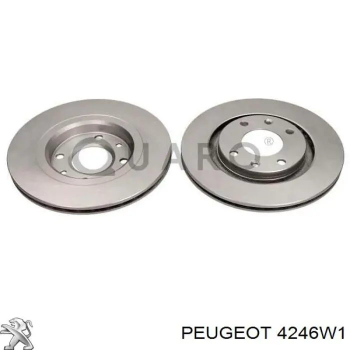 Диск переднього гальма Peugeot/Citroen 4246W1 ціна, від 29.56 USD