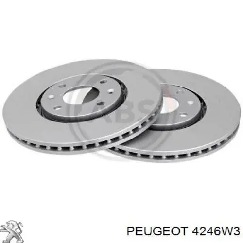 Гальмівні диски передні 4246W3 Peugeot/Citroen