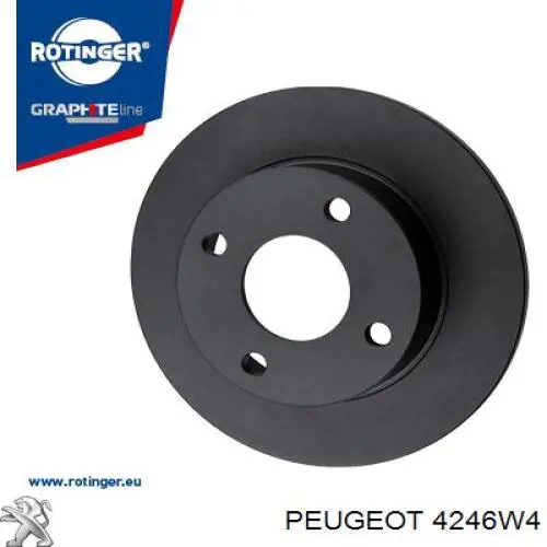 Купити 4246W4 Peugeot/Citroen Диск заднього гальма
