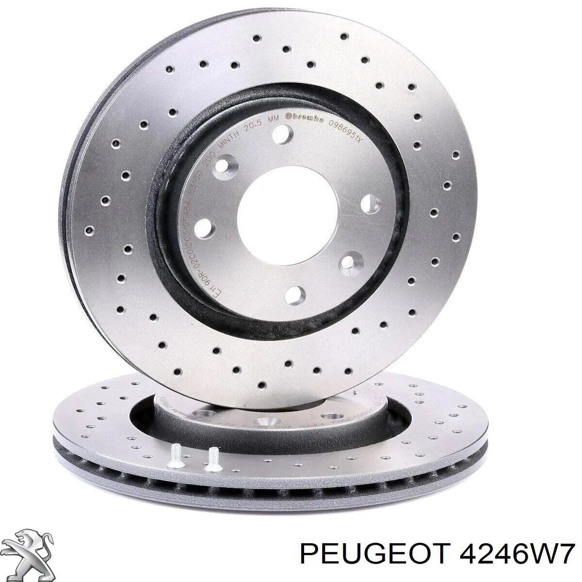 Диск переднього гальма Peugeot/Citroen 4246W7 ціна, від 27.59 USD