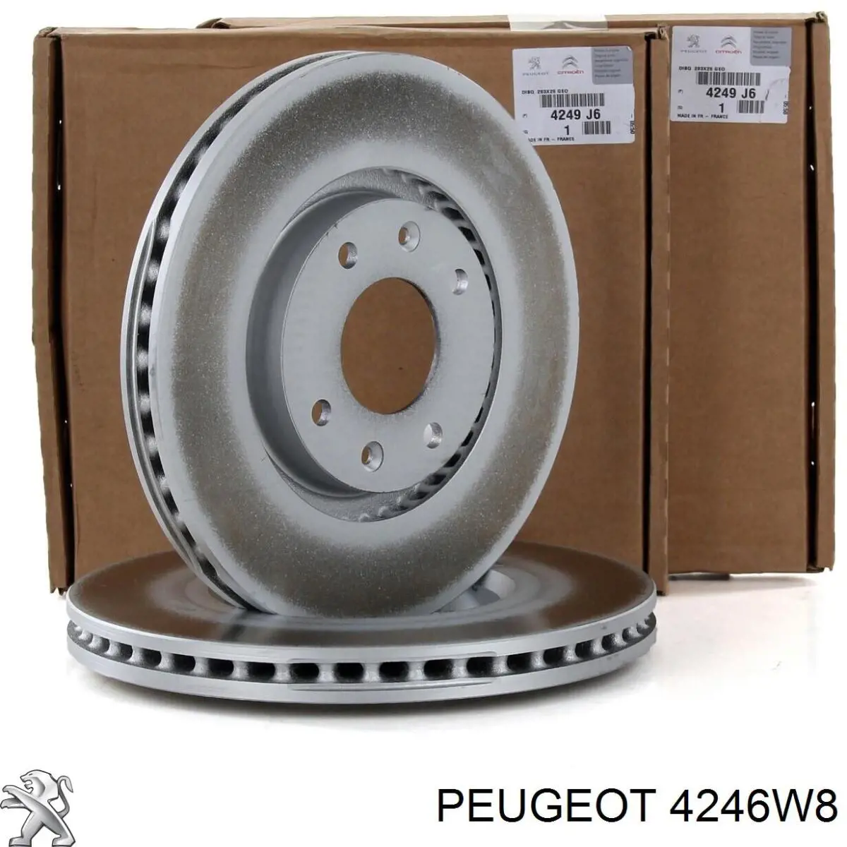 Диск переднього гальма Peugeot/Citroen 4246W8 ціна, від 37.31 USD