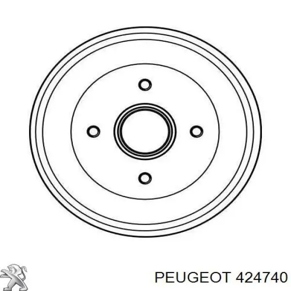Купити 424740 Peugeot/Citroen Барабан гальмівний задній