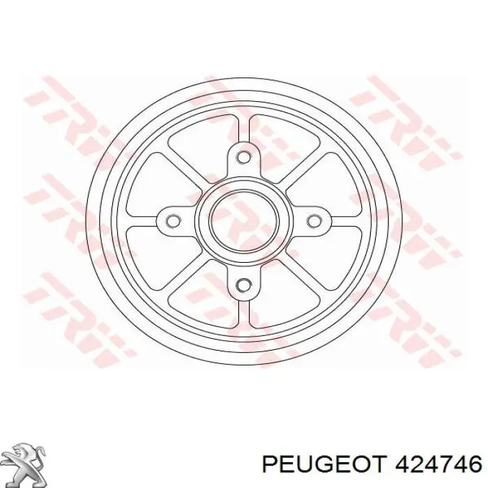 Купити 424746 Peugeot/Citroen Барабан гальмівний задній
