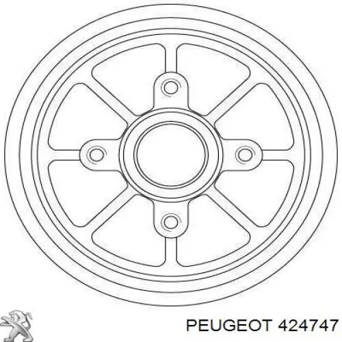 Купити 424747 Peugeot/Citroen Барабан гальмівний задній