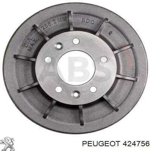 Купити 424756 Peugeot/Citroen Барабан гальмівний задній