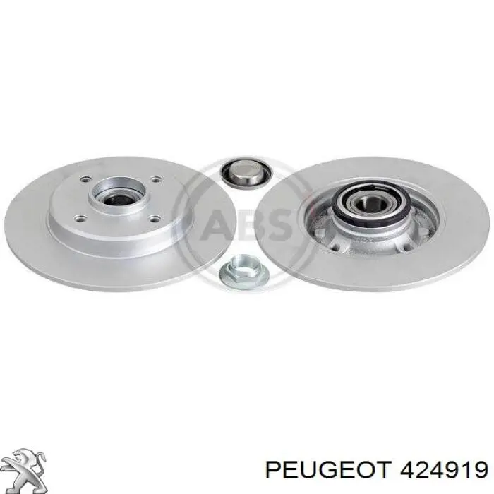 424919 Peugeot/Citroen диск гальмівний задній
