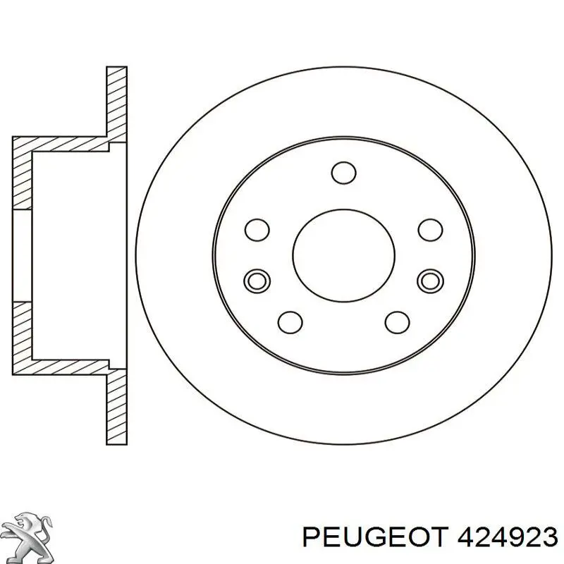 Задні дискові гальма Peugeot/Citroen 424923 ціна, від 36.88 USD