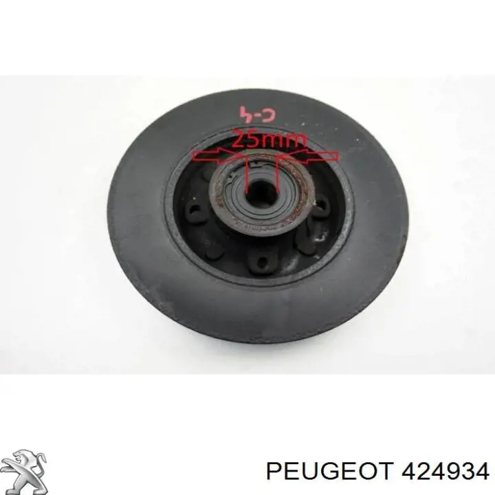 Купити 424934 Peugeot/Citroen Диск заднього гальма