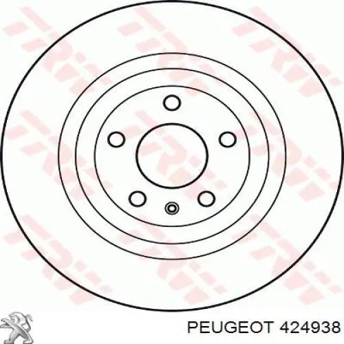 Диск переднього гальма Peugeot/Citroen 424938 ціна, від 64.02 USD
