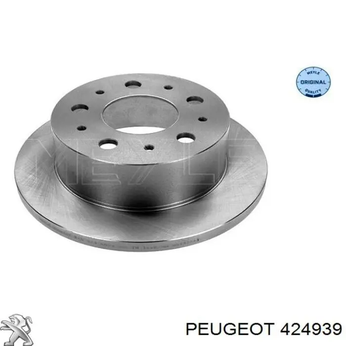 424939 Peugeot/Citroen диск гальмівний задній