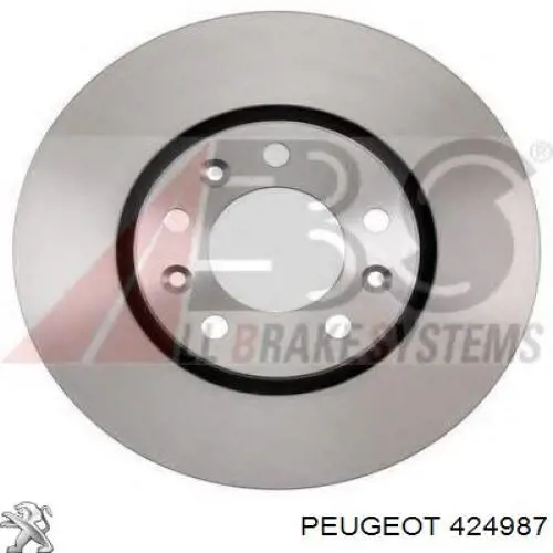 424987 Peugeot/Citroen диск гальмівний передній