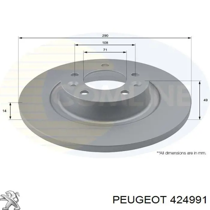 Гальмівні диски 424991 Peugeot/Citroen