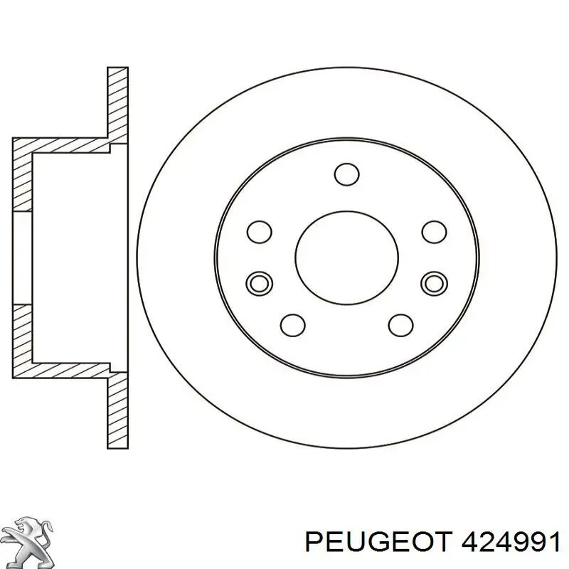 Диск гальмівний задній Peugeot/Citroen 424991