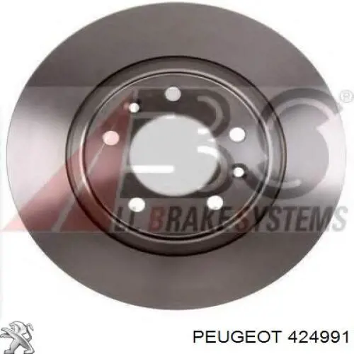 424991 Peugeot/Citroen диск гальмівний задній
