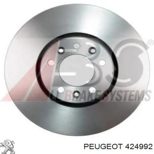 Диск переднього гальма Peugeot/Citroen 424992 ціна, від 47.76 USD