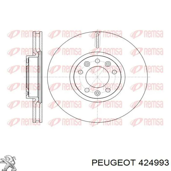 Гальмівні диски передні 424993 Peugeot/Citroen