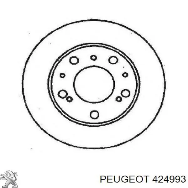 Диск переднього гальма Peugeot/Citroen 424993 ціна, від 55.44 USD