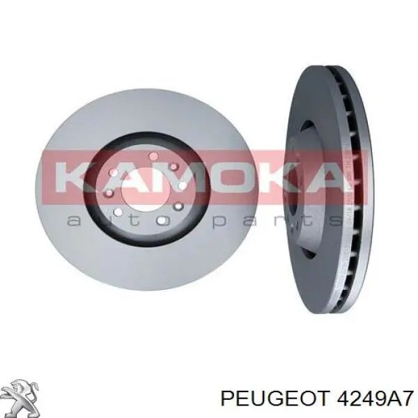 Диск переднього гальма Peugeot/Citroen 4249A7 ціна, від 59.68 USD