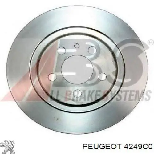 Гальмівні диски 4249C0 Peugeot/Citroen