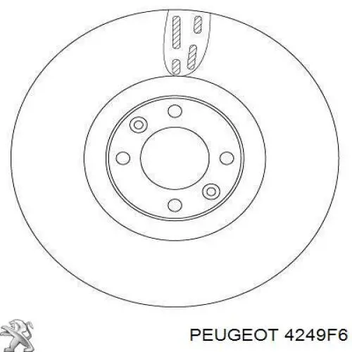 4249F6 Peugeot/Citroen диск гальмівний передній