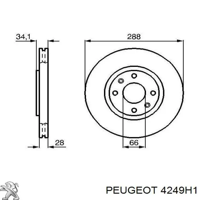 4249H1 Peugeot/Citroen диск гальмівний передній