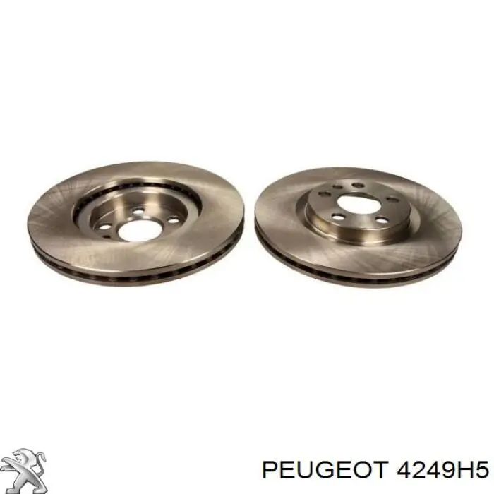 Диск переднього гальма Peugeot/Citroen 4249H5 ціна, від 34.11 USD