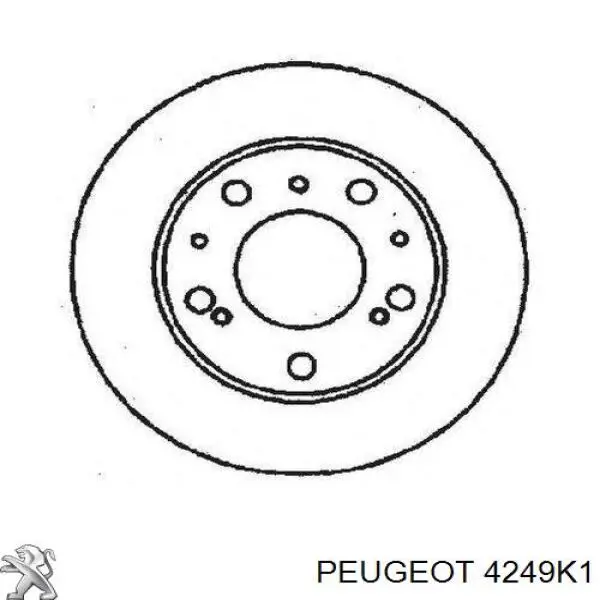 Диск переднього гальма Peugeot/Citroen 4249K1 ціна, від 72.64 USD