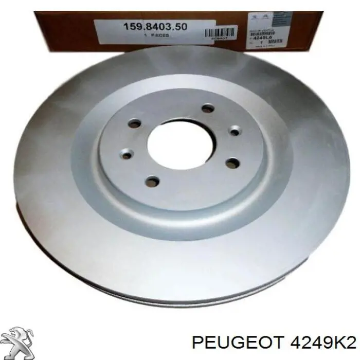Диск переднього гальма Peugeot/Citroen 4249K2 ціна, від 43.35 USD