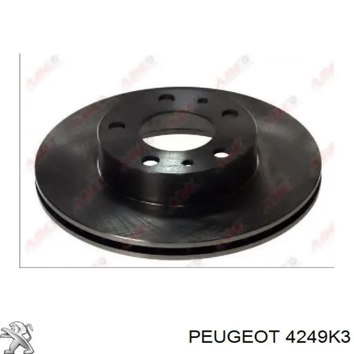 Купити 4249K3 Peugeot/Citroen Ротор гальмівний