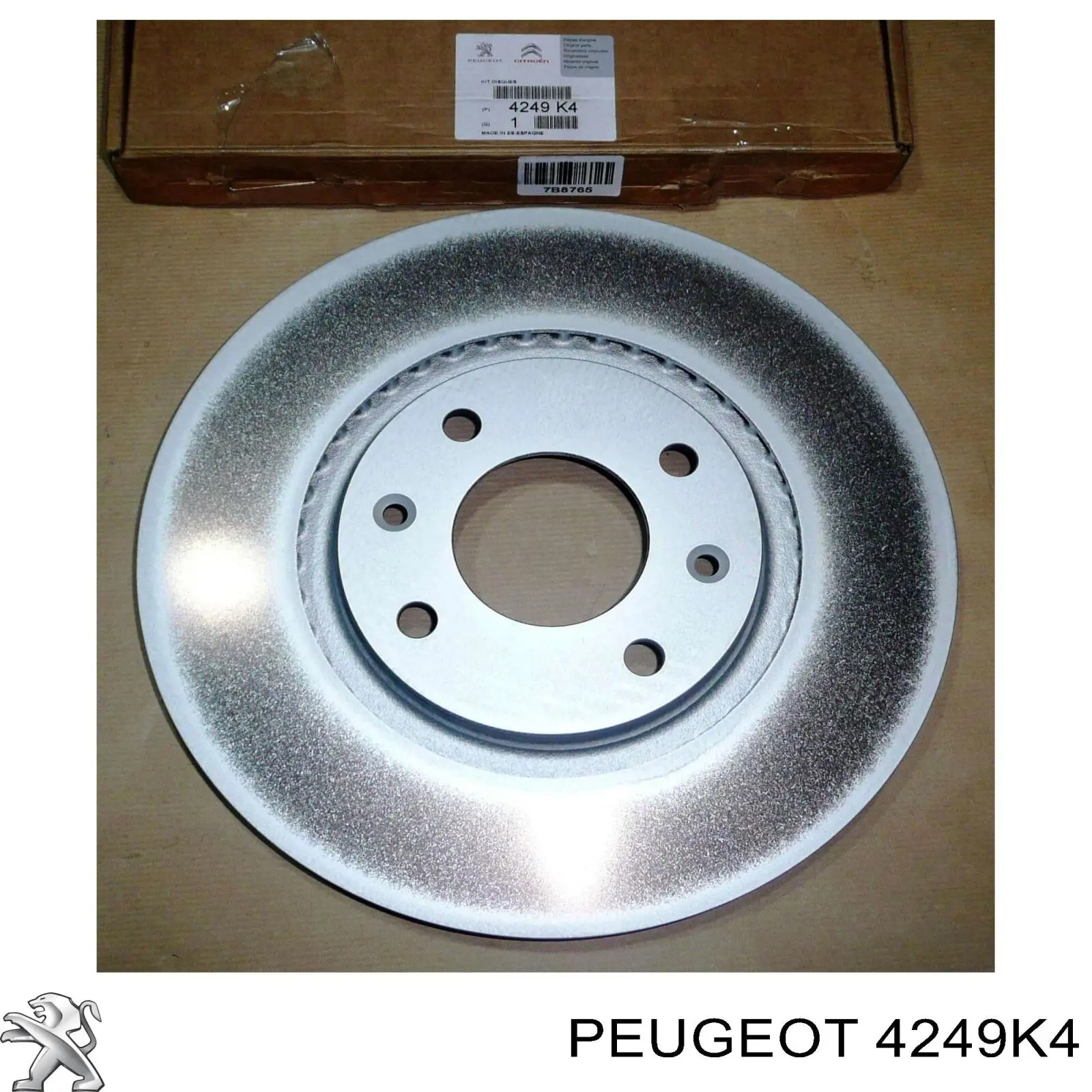Диск переднього гальма Peugeot/Citroen 4249K4 ціна, від 32.78 USD