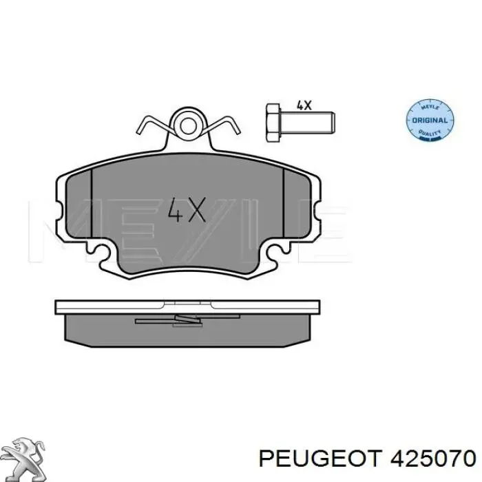 Гальмівні колодки Peugeot/Citroen 425070 ціна, від 15.40 USD
