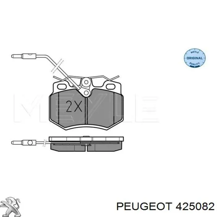 425082 Peugeot/Citroen колодки гальмівні передні, дискові